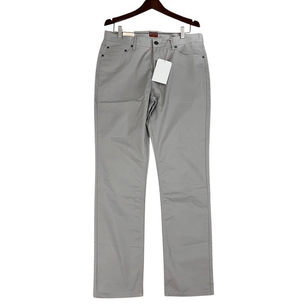 Red Ale by Alesbury Bedford Cord Pants Mens 34x34 Light Grey Athletic Fit New